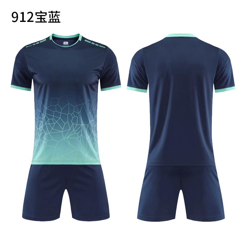 Football Jersey Sports Suit Printed Table Tennis Jersey Men'S Adult Game Training Jersey Children'S Short-Sleeved Jersey Set
