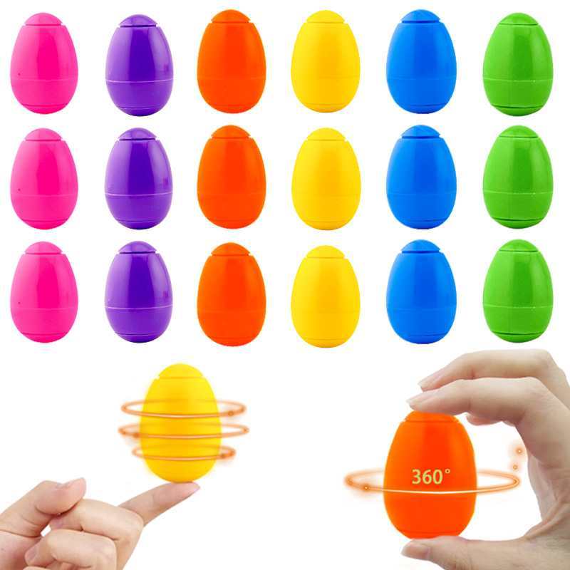 Toys 10PCS Easter Egg Fidget Spinner Novelty Spinning Top Birthday Party Favors Gifts Classroom Prizes For Kids Boys Girls