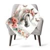 Horse And Butterfly Customize Your Name Blanket Used For Chair Office Sofa Bed Camping Soft And Warm Giving Friends And Relatives Birthday Graduation