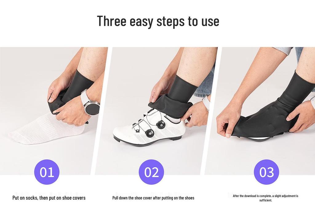 Non-Slip Windproof Waterproof Cycling Shoe Covers - Warm, Low Wind Resistance, Long Tube Silicone Design