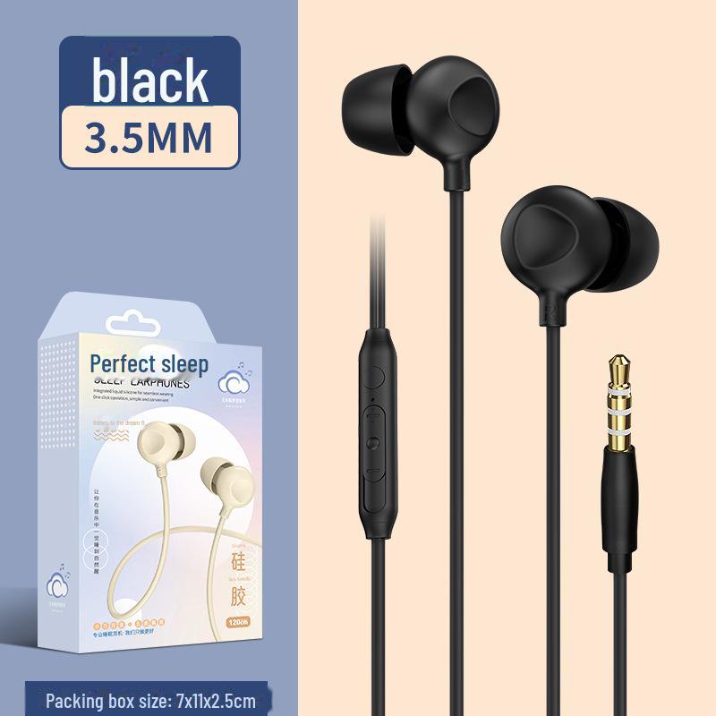 3,5mm kabelová měkká silikonová sluchátka do uší typu C pro spaní, plně kompatibilní s Xiaomi