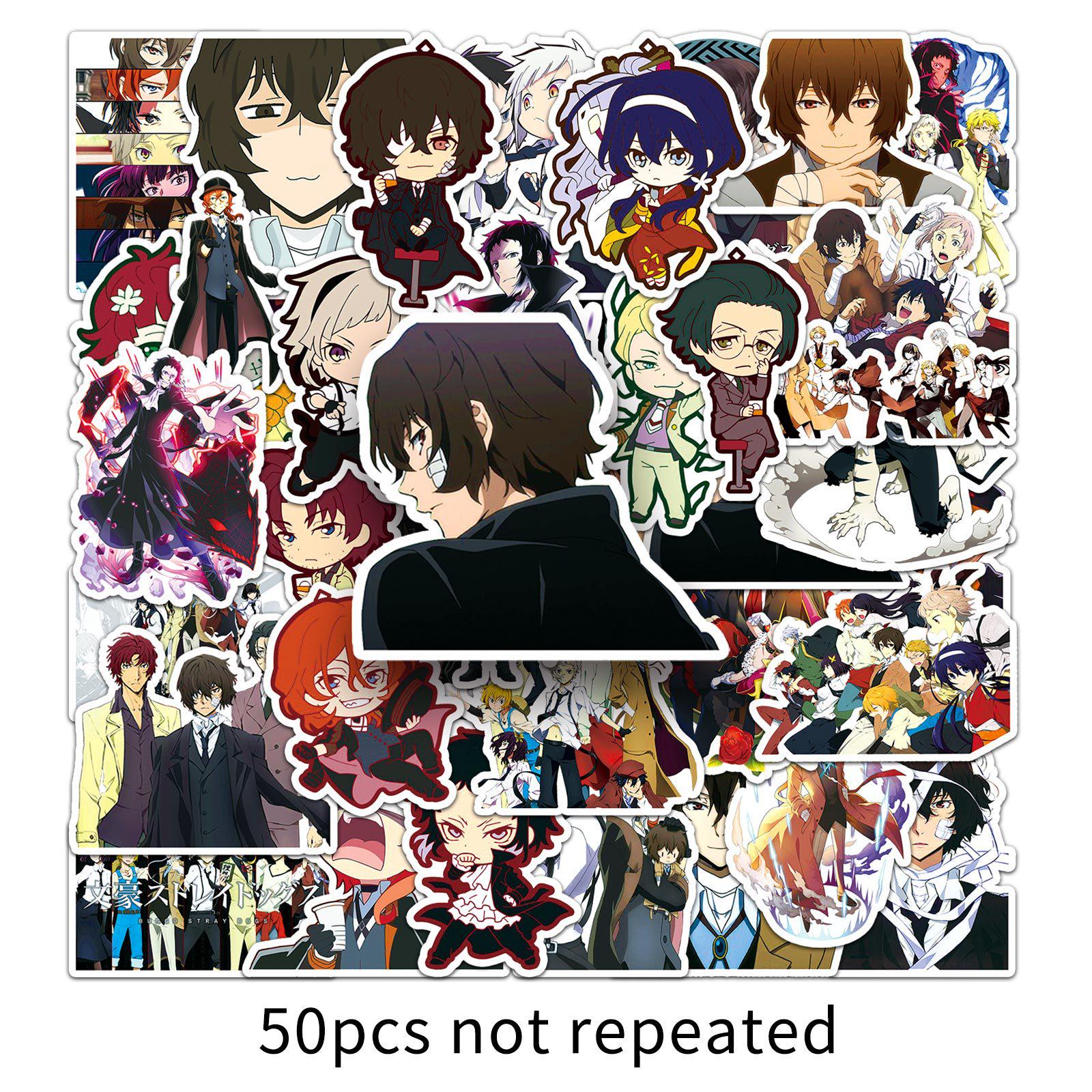 50 Bungo Stray Dogs Anime Stickers: Dazai Osamu HD Journal & Notebook Set