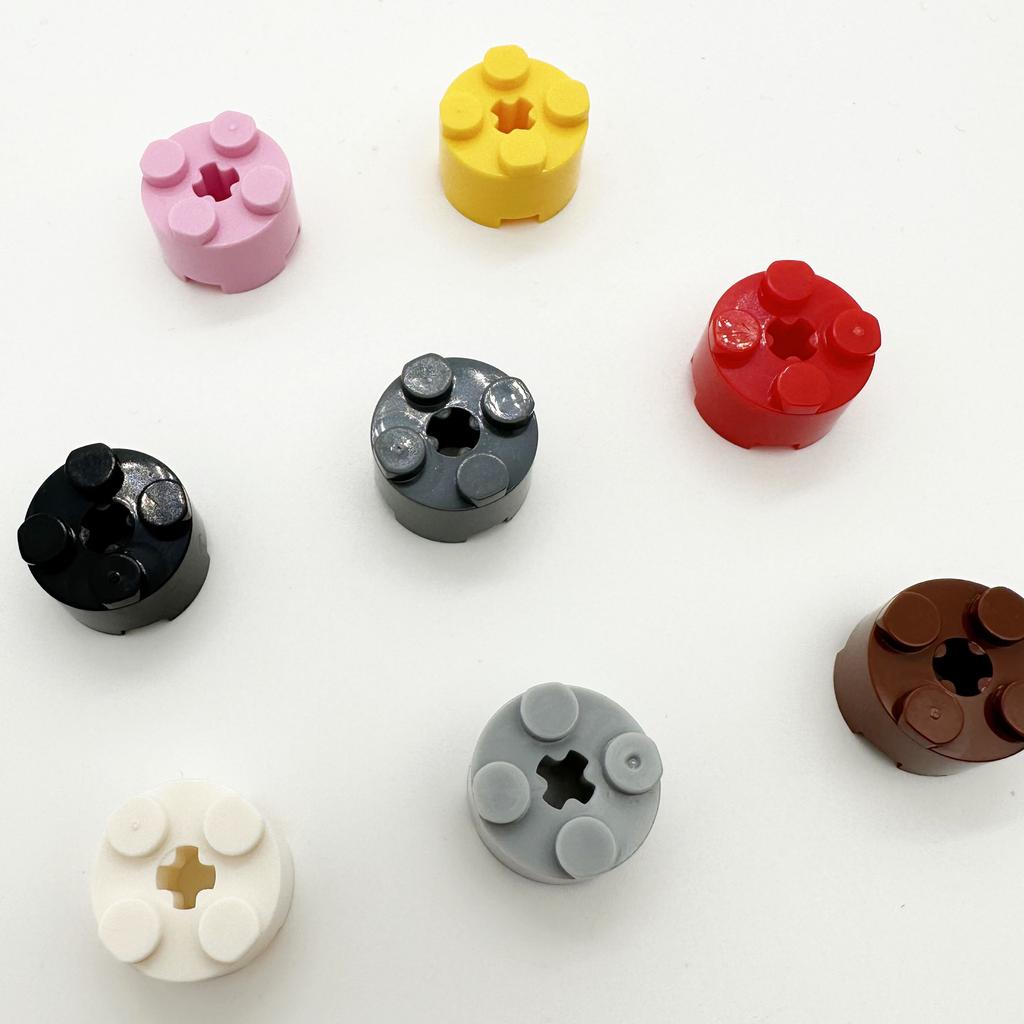 500pcs MOC Bricks Parts Round 2x2 with Axle Hole 3941 Educational Building Blocks Compatible Construction Assembles DIY Toys