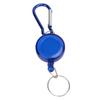 3PCS Nylon Rope Telescopic Burglar Tool Mini Anti Lost Retractable Pull Keychain BuckleBlue
