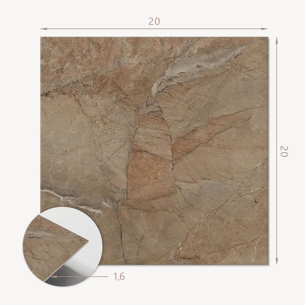 Package of Vinyl Floor Tiles Natural Stone Pattern 20X20X20 Cm