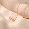 Collier Minimaliste Géométrique en Zirconium Chaîne Plaqué Or 18 Carats Choker Pour Femmes