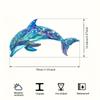 1pc Durable Decoration for Living Rooms, Bedrooms and Outdoor Spaces - Ideal Housewarming Gifts -Colorful Metal Dolphin Wall Art