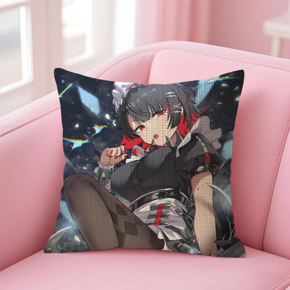 Game Zenless Zone Zero Joe Cushion Cover Natural Linen Pillow Case DoubleSided Print Decorative Sofa Pillowcase Home Decor Gift
