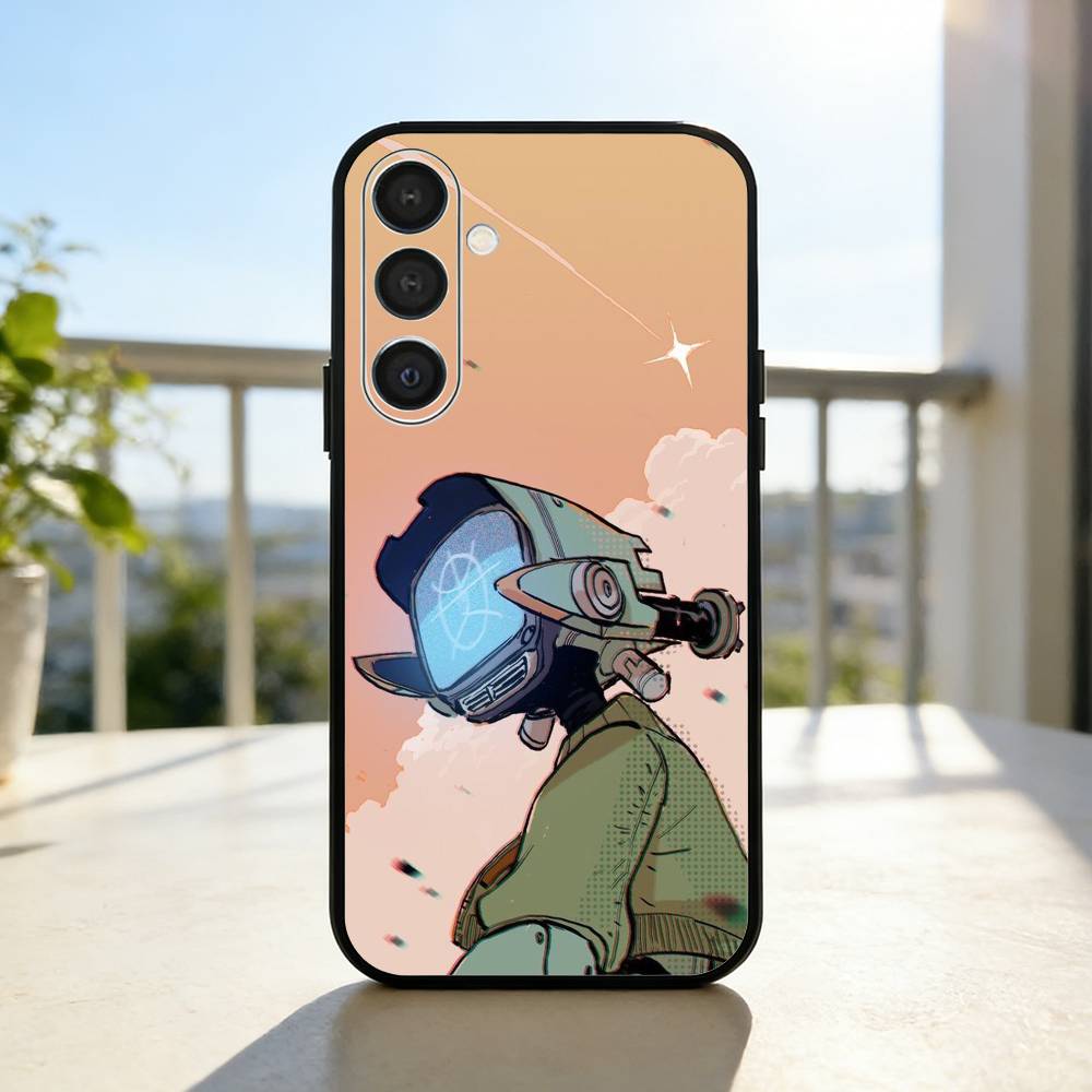 P-Psychedelic F-FLCL  Phone Case For Samsung  A73,A21s,A22,A31,A32,A52,A53,A71,A80,Soft Black Shell