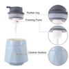 uxcell Foam Soap Dispenser Ceramic Foam Soap Pump for Bathroom Blue 400ml/13.5oz