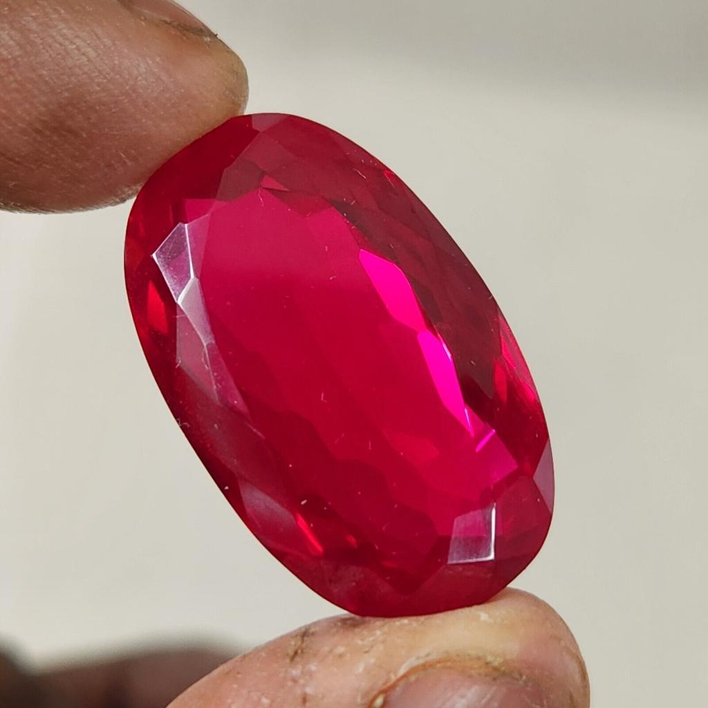 53.70 Ct Heated CERTIFIED Red Ruby Stunning  Shape Oval  Loose Gemstone
