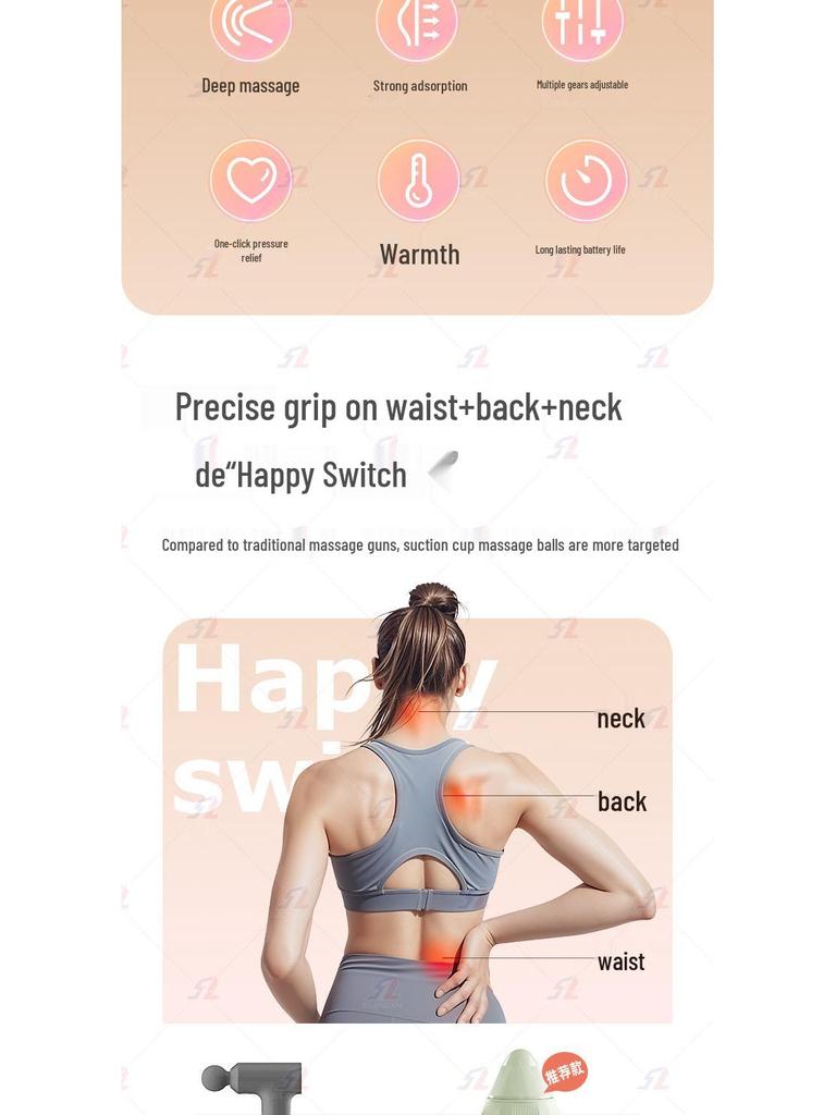 Multifunctional Silicone Electric Massager for Shoulder, Neck, Waist, & Back Relaxation