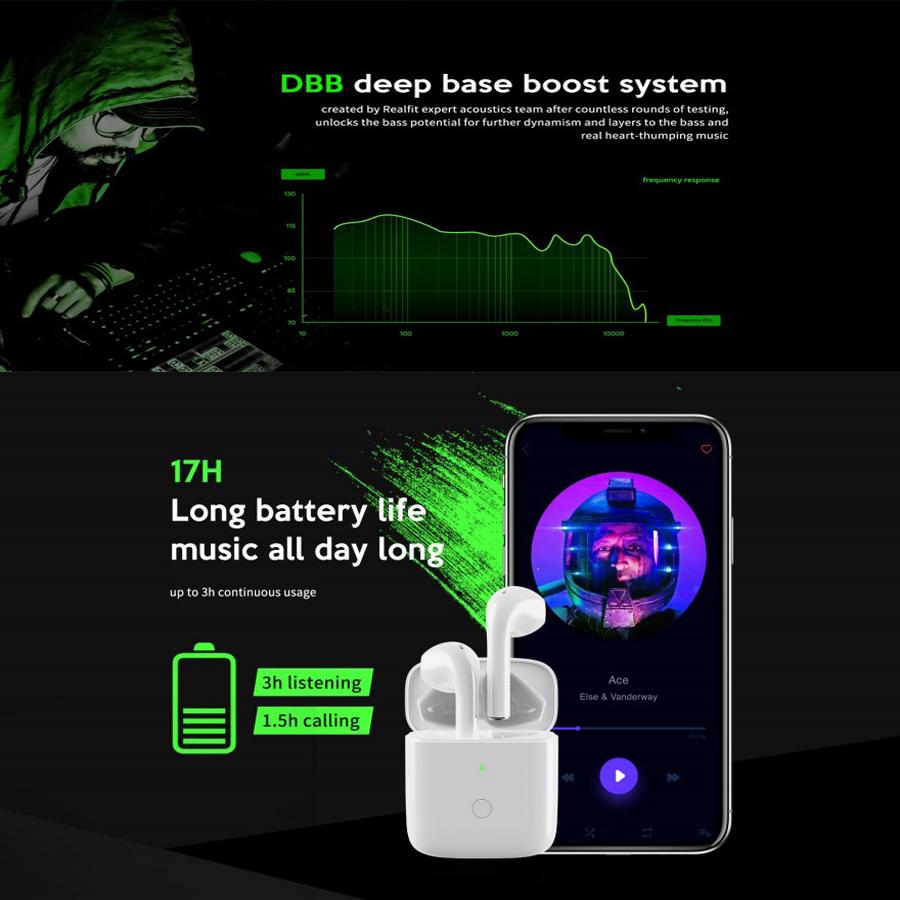 Gopods E3 RT01 Realfit Auricolare Wireless BT 5.0 Touch Control Cuffie IPX4  Auricolari impermeabili Cuffie Realme acquista in modo economico —  spedizione gratuita, recensioni reali con foto — Joom