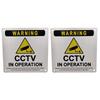 CCTV Metal Warning Sign 24 Hours Video Surveillance Board Strong Visibility for Outdoor Wall Fence