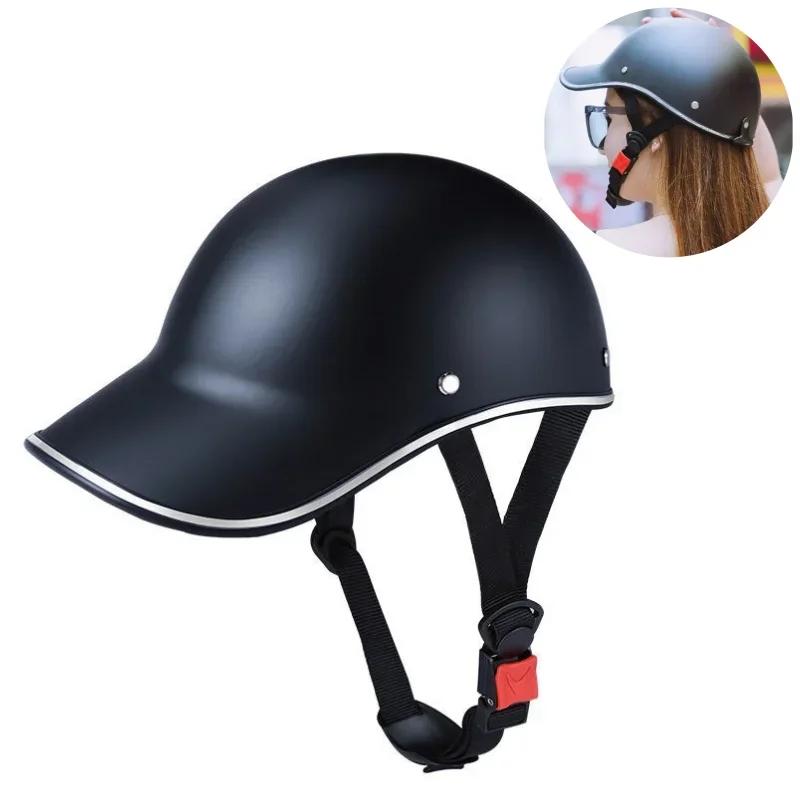 Universal Bicycle Baseball Cap Helmets Electric Cycling Safety Helmet with Adjustable Strap for Adults Bicycle Accessories