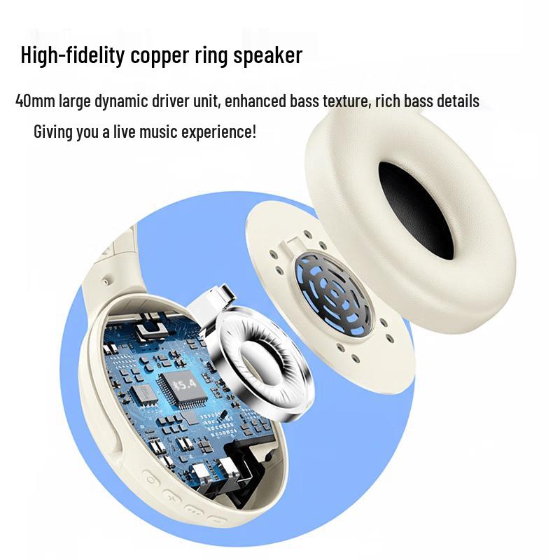 Xiaobawang Wireless Bluetooth Noise-Cancelling Over-Ear Headset