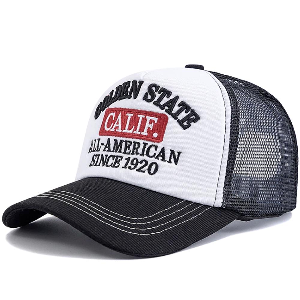 Unisex Fashion Trucker Hats Golden State California Embroidered Mesh Baseball Cap For Men Women Outdoor Hats Caps