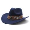 JYL TS DIY  Felt Hat Unisex Ethnic Western  Cowboy Jazz Hat