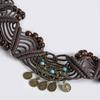 Bohemian Belt Ethnic Style Belt Moon Knitted Knotted Inlaid Handmade Vacation Style Women's Waist Rope