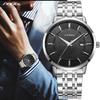 Relógio Masculino Pulseira de Aço Calendário Relógio de Casal Relógio Feminino Simples Relógio de Quartzo 9895