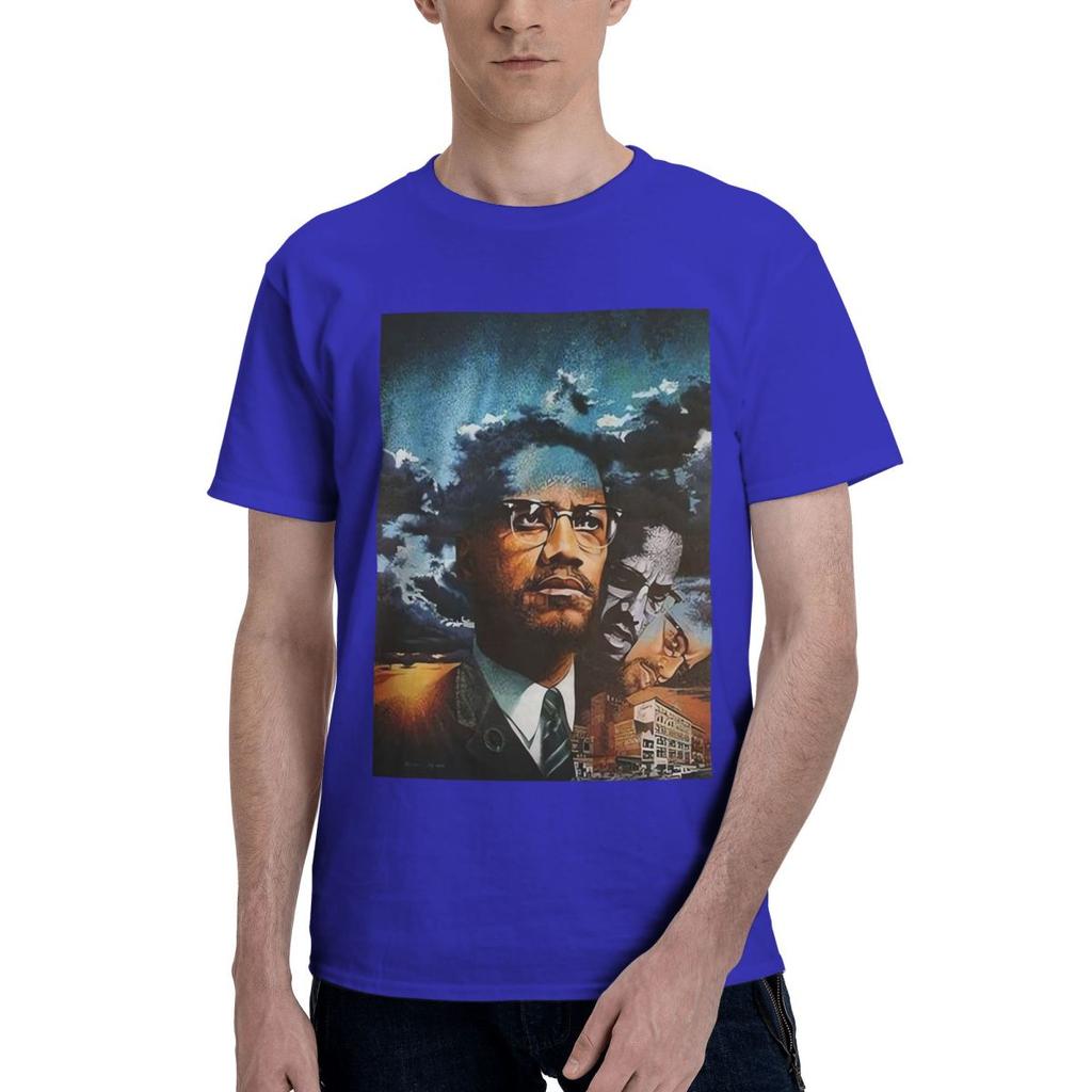 Malcolm X Graphic 100 Cotton Casual Breathable Confortable Manga Funny TShirt For Men Clothes Men