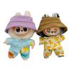 Cute Fishing Hat for 17cm Labubu Plush Dolls Clothes Chill Play Mini Charm Kawaii Vinyl Face Doll  Accessories Kpop Doll Hat
