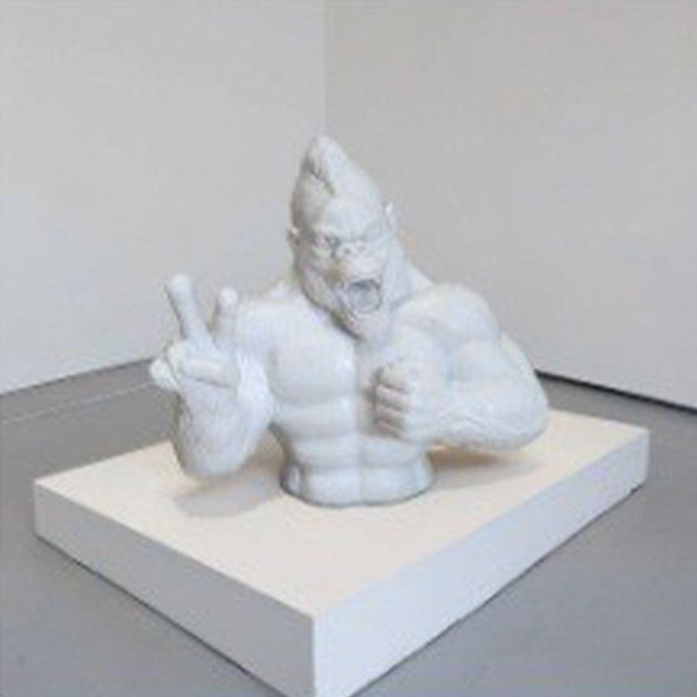 Resin Simulation Orangutan Statue Handicraft Miniatures Figurine Monkey Toy Sculpture Tea Table