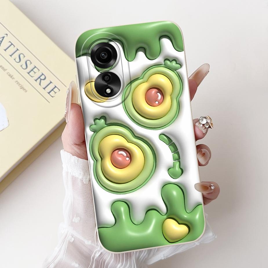 For Oppo A78 4G Case CPH2565 New Fashion Candy Painted Back Cover Shockproof Phone Case For Oppo A78 A 78 OppoA78 4G Soft Fundas