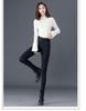 Women's High Waist Slim Fit Pencil Pants - Plus Velvet, Elastic, Large Size, Autumn/Winter.