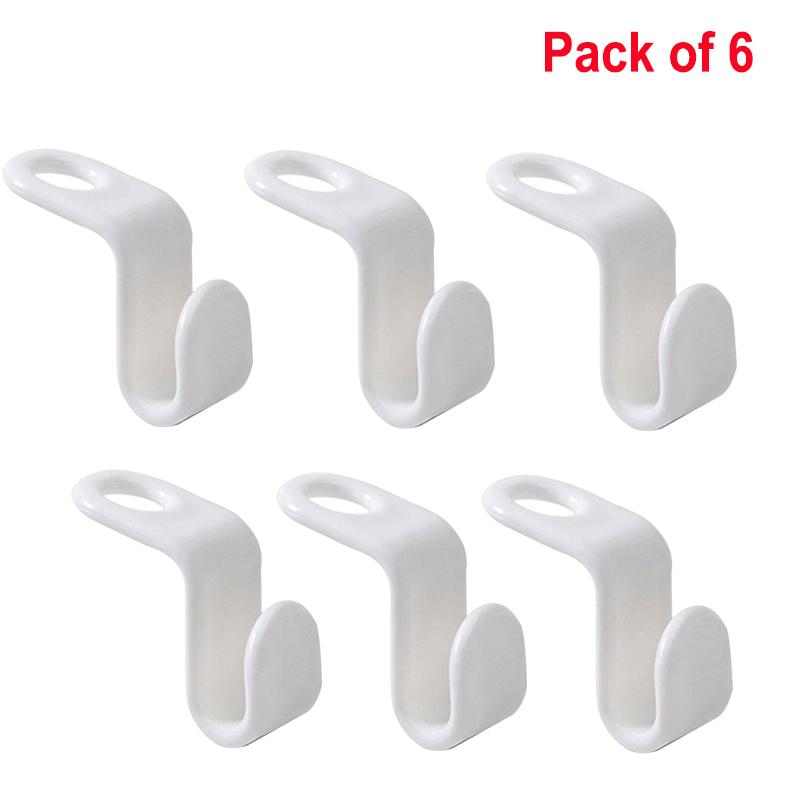 6/12/24pcs Plastic Closet Organizer Wardrobe Space Saving Hooks Hanger Connector Buckle