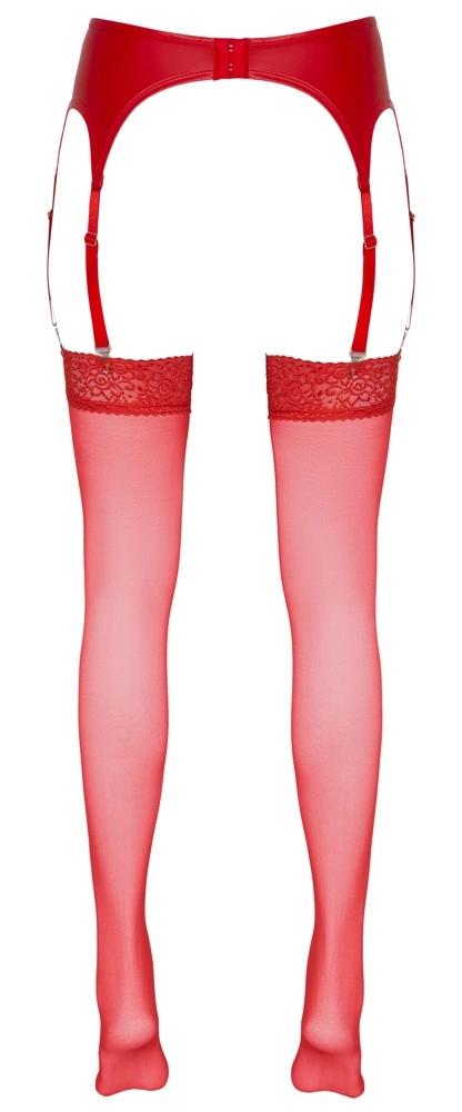 Cottelli LEGWEAR - Classic Red Stockings with Elegant Lace 3