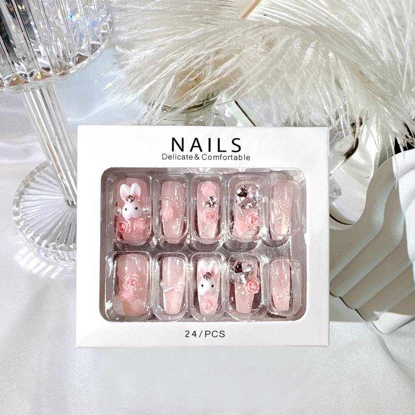 Clear and Gentle, Fairy Girl Tutu Manicure Patch, Fake Nail Sticker, Wearing Nail Piece, Finished Product Removable U28