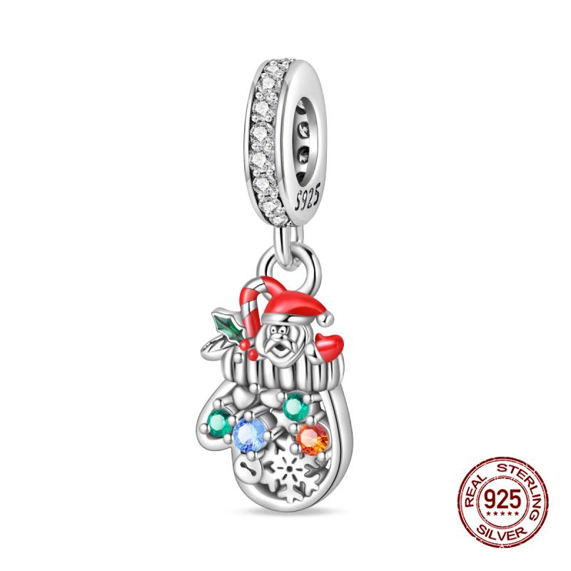 New In Fashion Copper Christmas Series Little Elk Charm Beads Fit 3Mm Original Bracelet Necklace For Women Diy Jewelry Gifts