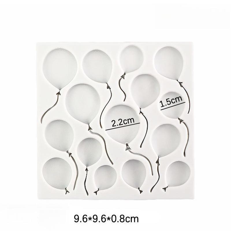 Silicone Fondant Mold for Cake Decoration Balloon Shape Gum Paste Mold, DIY Baking Tools, Chocolate Clay Casting, Lead-Free Material