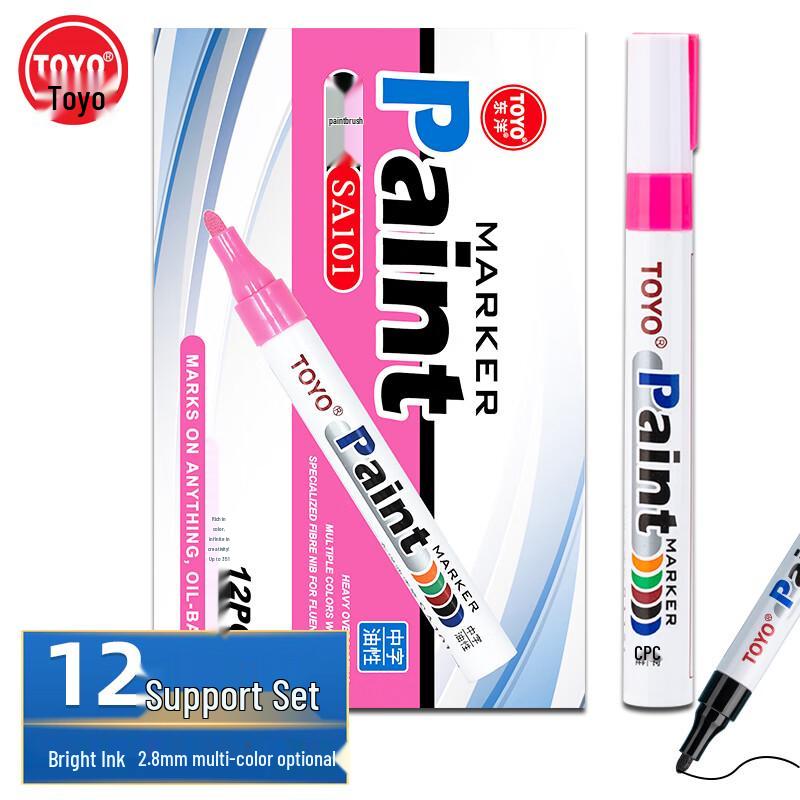 Toyo SA101 Oil-Based 2.8mm Paint Marker Pen розовый