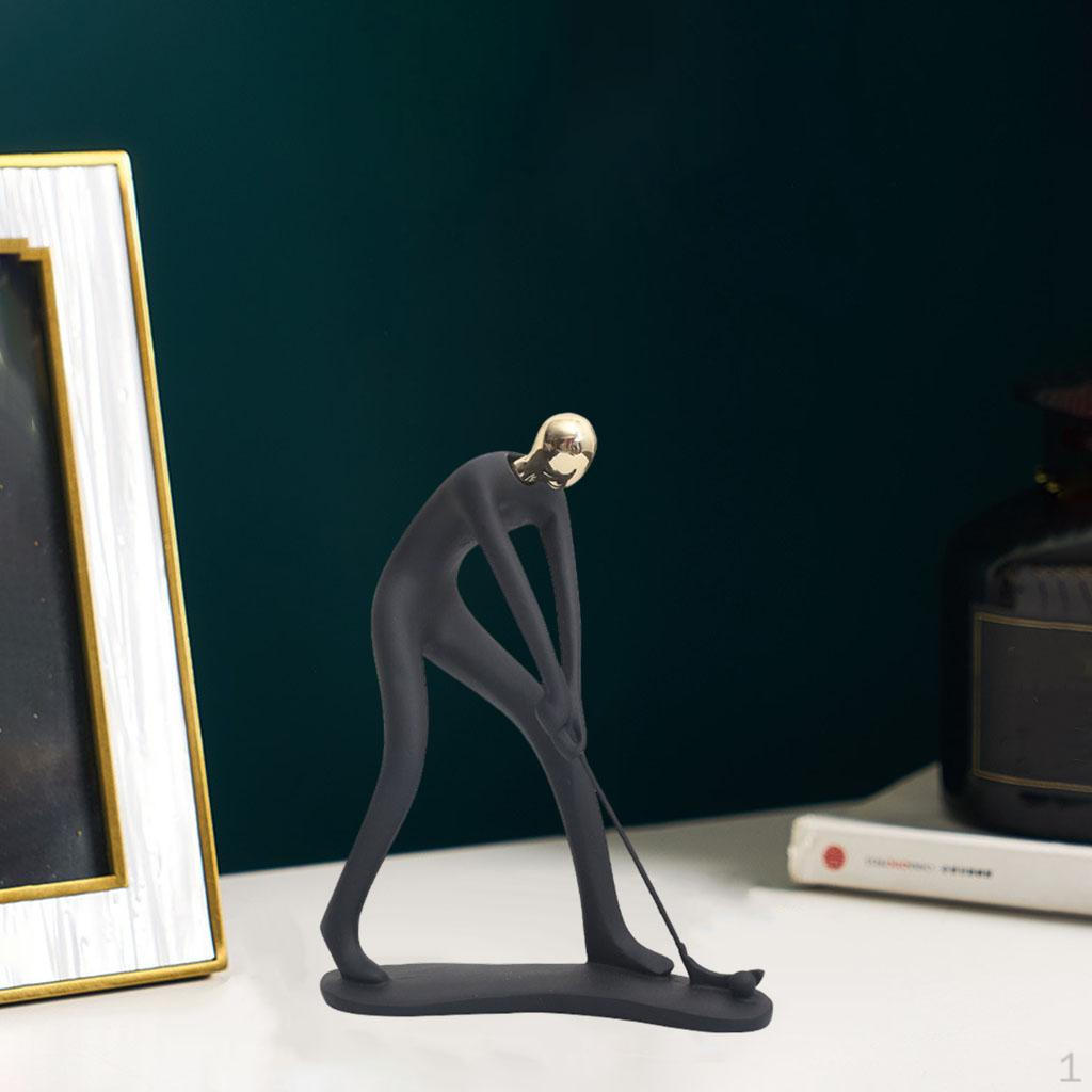 Abstract Resin Sports Sculpture - Modern Decoration for Office And House Golfer