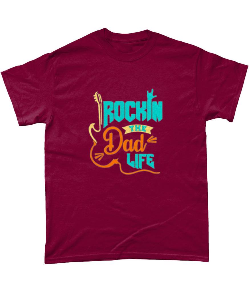 Rockin The Dad Life T-Shirt, Guitar and Rock Hand Dad Tee, Father's Day Gift, Rock Music Dad Gift, Unisex Tee