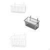 Metal Hanging Wire Basket Cosmetic Organizer Kitchen Grid with Hooks for Office