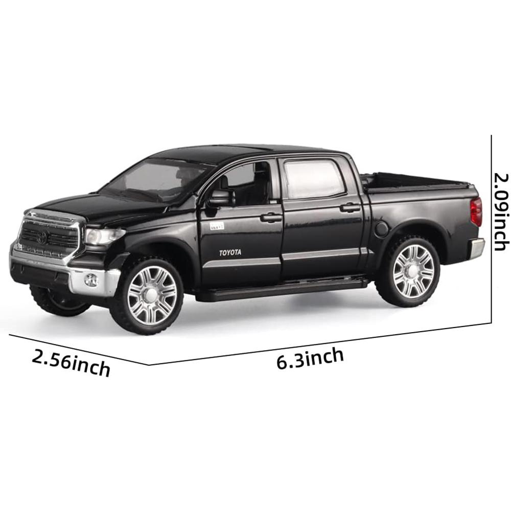 Toyota Tundra Pickup-Trucks im Maßstab 1/32, Druckguss-Autos, Modellspielzeug, Zinklegierungsspielzeug mit Ton und Licht, Rückzug, Geburtstagsgeschenke für Kinder