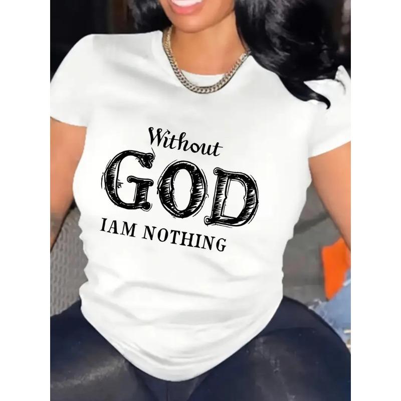 Women's Personalized Pattern 3D Printed White Short Sleeve Casual Short Sleeved Round Neck T-shirt