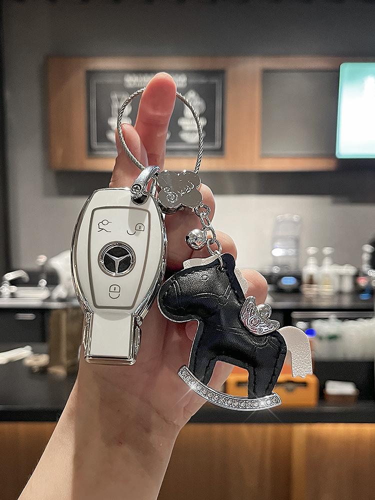 SFX1 For Mercedes-Benz A B C E S G-Class CLA CLS EQA EQB EQC GLA GLB GLC GLE GLS Car Zinc Alloy Key Case Key Bag Car Metal Key Shell