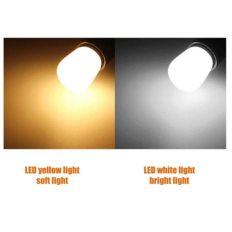 5Pcs E12/E14 Led Fridge Light Bulbs White/Warm Mini Lamp For Refrigerator Cabinet Kitchen Room Indoor Night Light Sewing Lamps