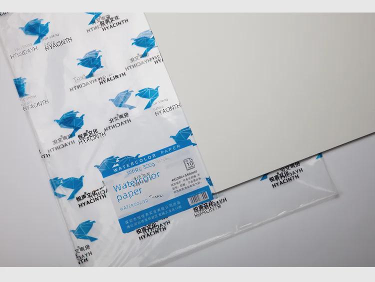 Yuesheng 300g Thickened Watercolor Sketch Paper - 200 Sheets, 4K/8K Sizes