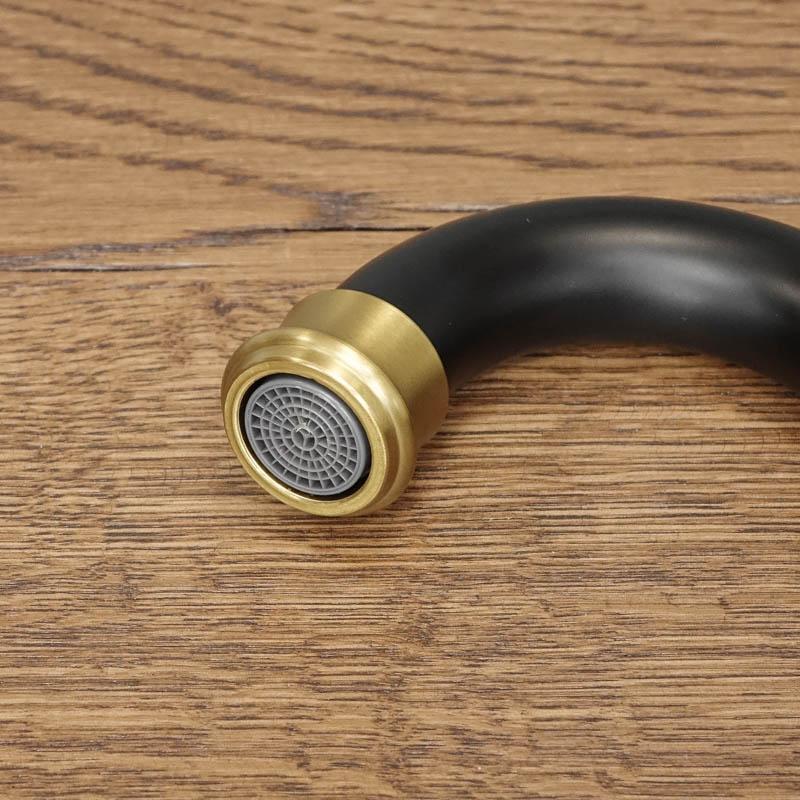 Black free-standing kitchen tap CORNY