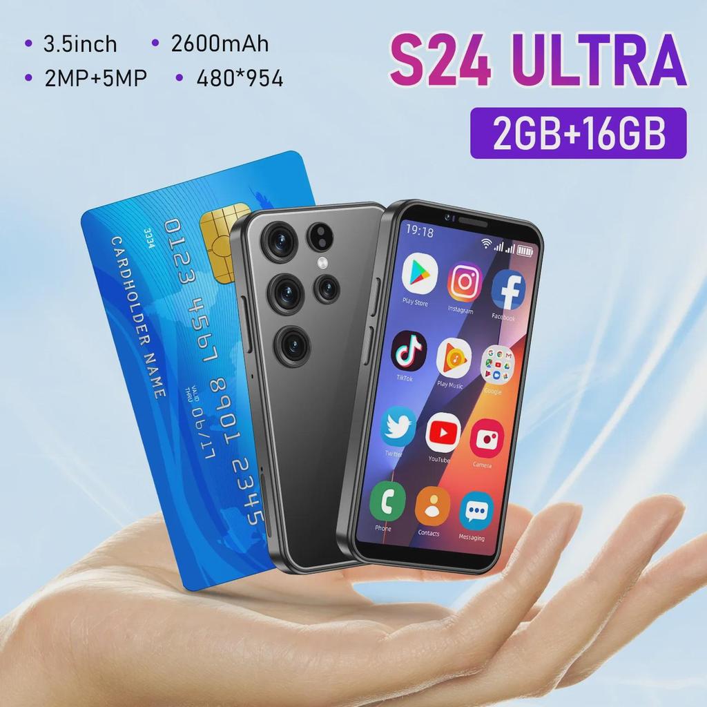 S24 Ultra Mini 3.5-inch Android Smartphone, 2GB RAM, 16GB Storage