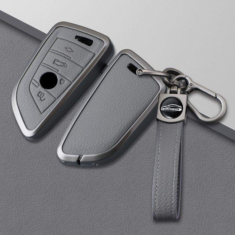 Zinc Alloy Leather Car Key Case For Bmw X1 X3 X5 X6 X7 1 3 5 6 7 Series G20 G30 G11 F15 F16 G01 G02 F48 F39 520 525 F30 Key Case