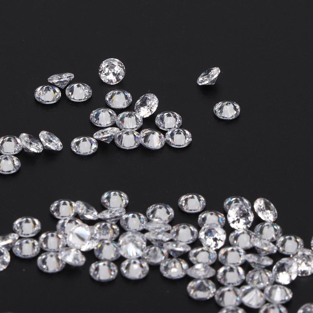 200PCS White Fake Diamonds Transparent Loose Diamonds Cubic Zirconia Stones Dress Decoration