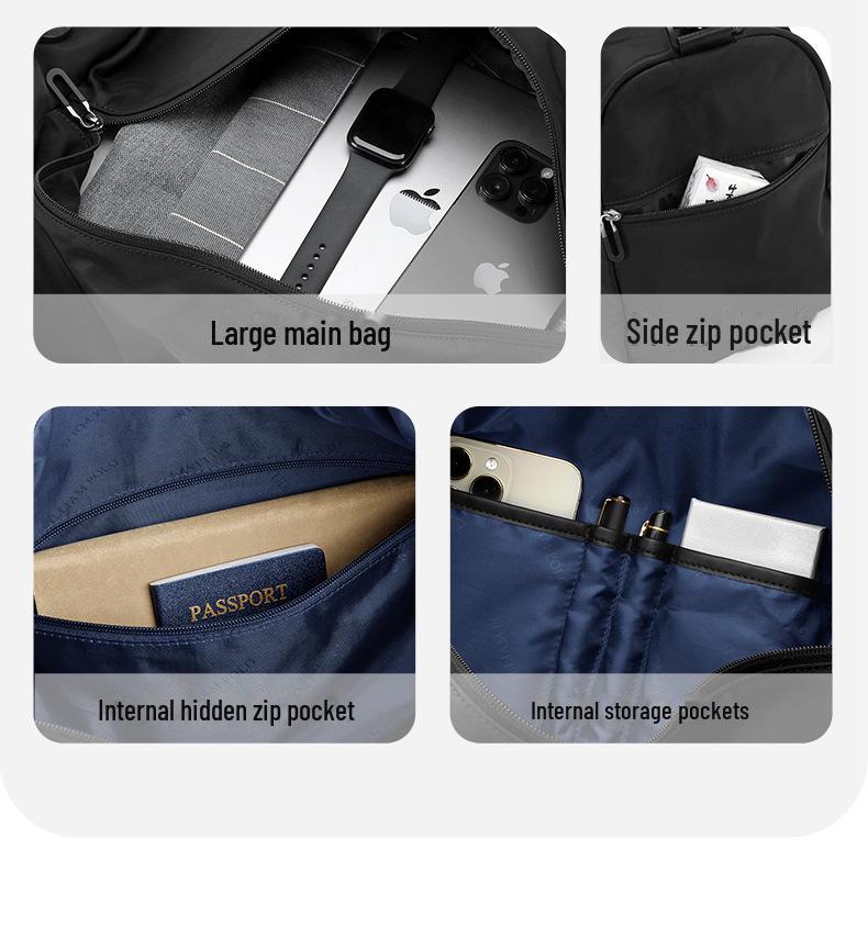 Pánská cestovní taška King Paul: Vodotěsné, velkokapacitní, suché/mokré oddělení, kabelka a sportovní úložiště.