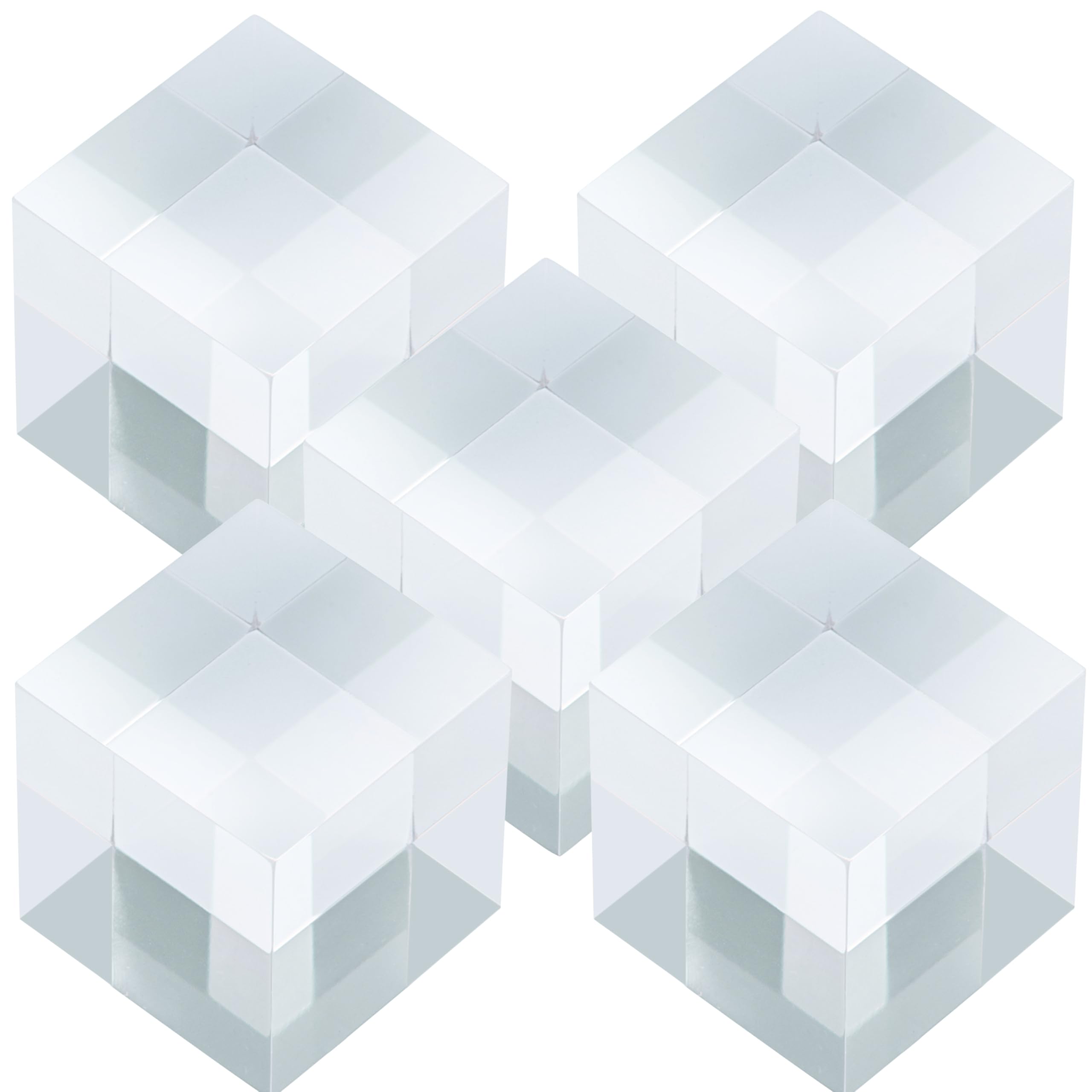 

Tukushi Science Acrylic Block 30×30×30mm 5 Pieces Transparent Display Stand Cube Base Square 3cm