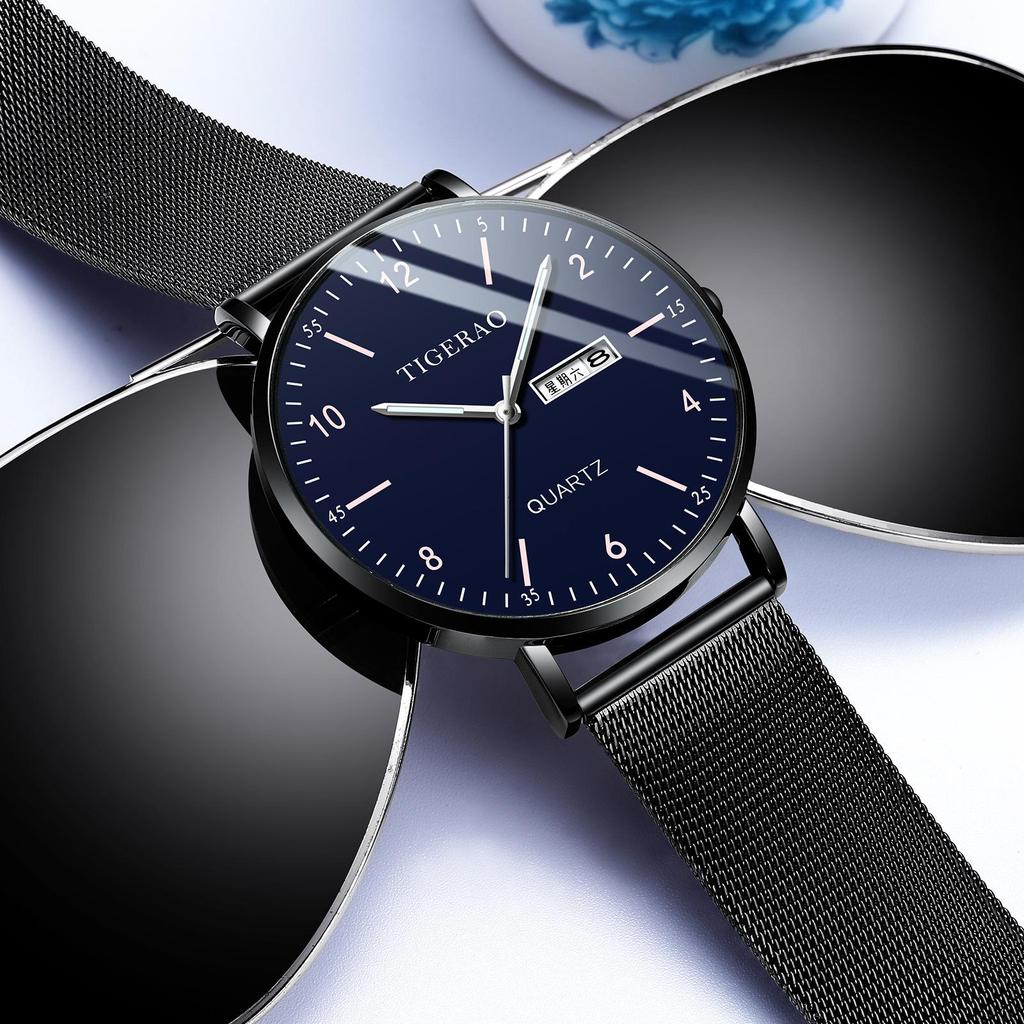 Ultra-thin Men's Trendy Mechanical & Quartz Waterproof Watch for Teenagers and Students
